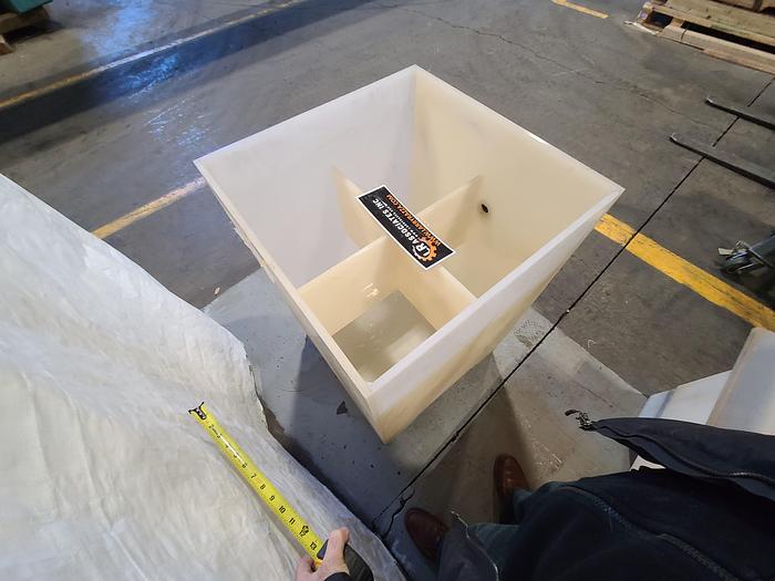Used Polypro Tank Counter Flow Rinse side and bottom support 70" x 28" x 29" Removable Partition - LARRY PLEASE CHECK DEMENTIONS