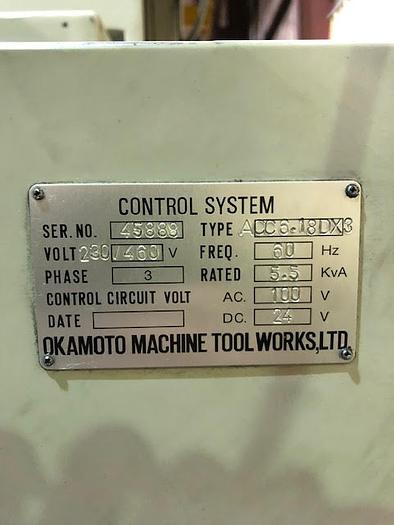 Used 6" x 18" Okamoto ACC-618-DX3 Horizontal Surface Grinder