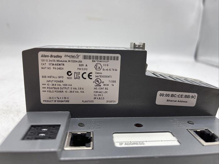 Used Allen Bradley 1734-AENTR Ser A. 1734-RTB Ser A