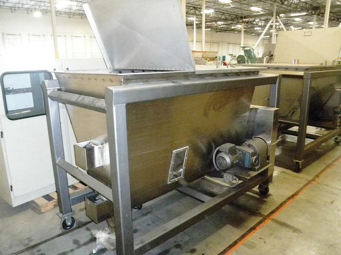 Unused Hopper, 50 CF, S/st, 6' x 4' x 4.5', Auger, Agitator, #C741914