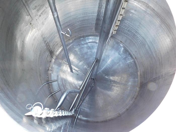 Used 1500 GALLON SCRAPE AGITATED MIX TANK – S/S – JACKETED (#9662)