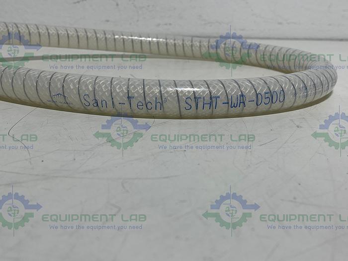 Used Sani-Tech  STHT-WR-WR-0500 48" Silicone Hose w/ 1/2" Sanitary Fitting