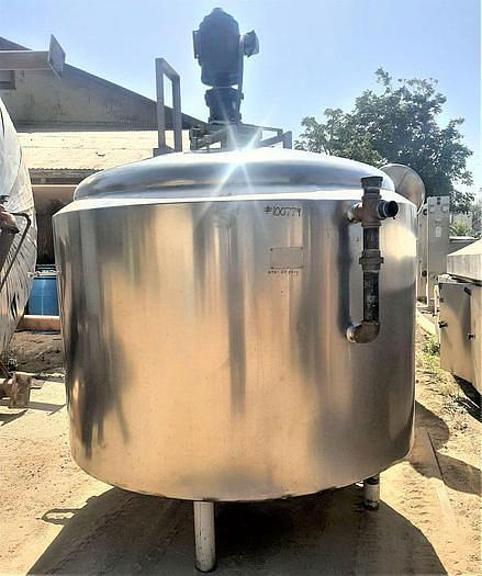 Used 600 GALLON CREMERY PACKAGE MIX TANK - S/S - JACKETED