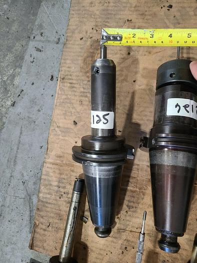 Used CAT 50 CT Tool Holders One Lot  of 8 Assorted CNC Tooling  with Cutters & Drills