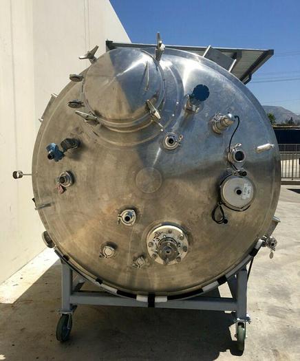 Used Precision 5000 Liter Stainless Steel Jacketed Reactor @ 52 PSI  Mixer w/o Motor