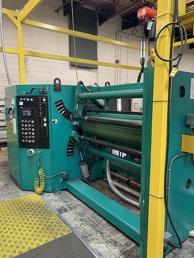 Used 62" DUSENBERY 740 DUPLEX SLITTER REWINDER 24" DIAMETER REWIND