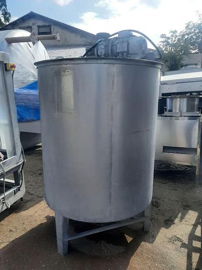 Used Tank, 260 Gallon, 304 Stainless Steel, Agitated, 1 HP #C744818