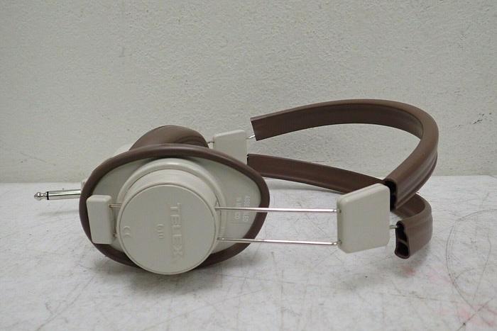 Used Lot of 13 Vintage Telex 610 Brown Headphones