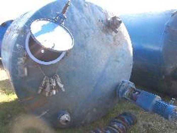 Used Pfaudler 2000 gallon vertical glass lined tank