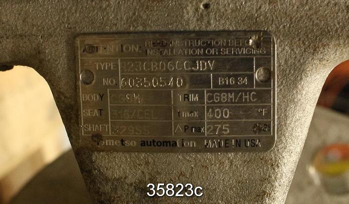 Used Neles Jamesbury R23CB06CCJDV 6" V-Ball Control Valve #35823