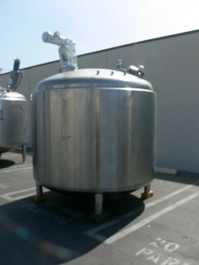 Used Feldmeier 4500 Liter 316L SS Jacketed Reactor w/ Agitator 30 PSI FV &100 PSI