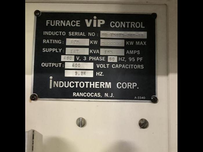 Used INDUCTOTHERM POWER TRAK VACUUM INDUCTION POWER SUPPLY