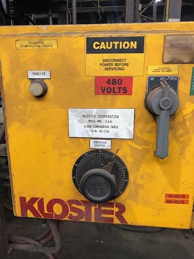 Used KLOSTER COMPACTION TABLE