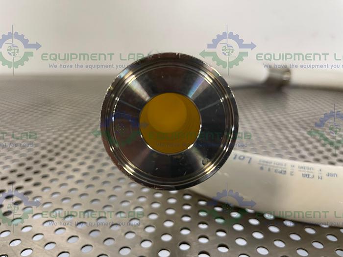 Used Sani Tech  STHT-R-HD-1000 84" Silicone Hose w/ 1" Sanitary Fitting