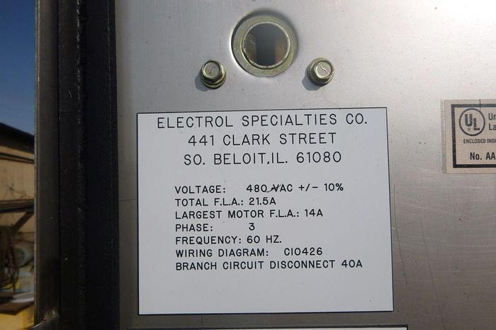 Used CIP, 2-Tank, 200 Gallon, 316L S/st, ESC, Heat Exchanger, #S744096