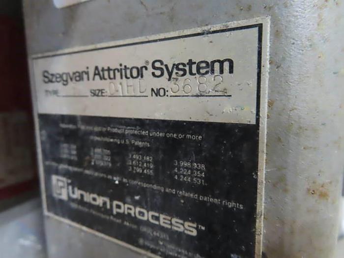 Used UNION PROCESS ATTRITOR - TYPE B, SIZE 01-HD - 1/4 HP