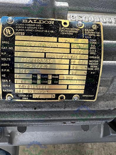 Used Busch  NC0070.ABM6.00RF Single Stage Cobra Dry Screw Vacuum Pump w/ Goulds LF3196