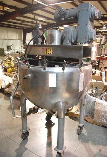 Used 100 GALLON HAMILTON DOUBLE MOTION KETTLE - S/S - JACKETED