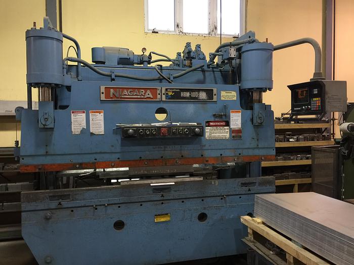 Used 100 TON X 8', NIAGARA, CNC HYDRAULIC PRESS BRAKE