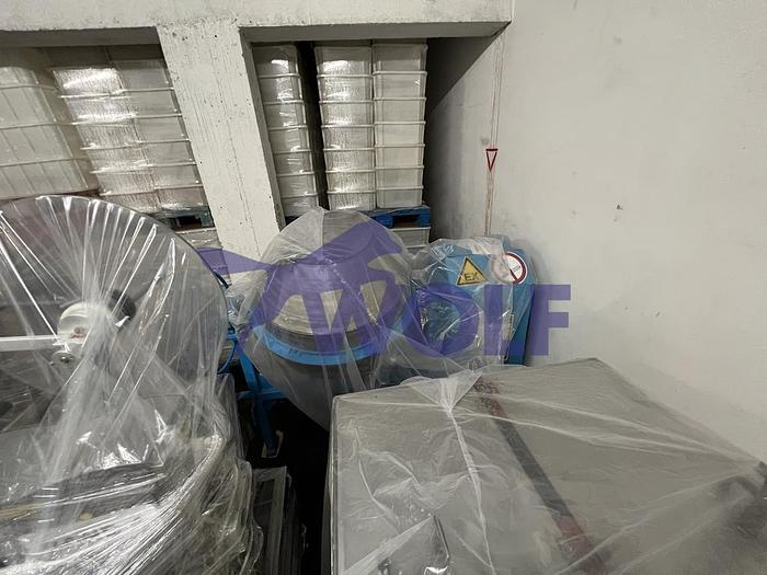 Gebraucht Betonmischer mit Edelstahltrommel - zum Mischen von Produkten (blau).