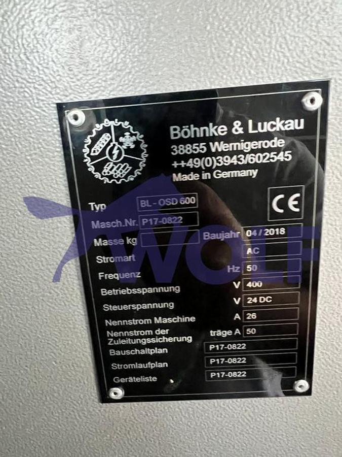 Used Used One-Shot Depositor BÖHNKE & LUCKAU - type BL-O-600, Year of manufacture 2018