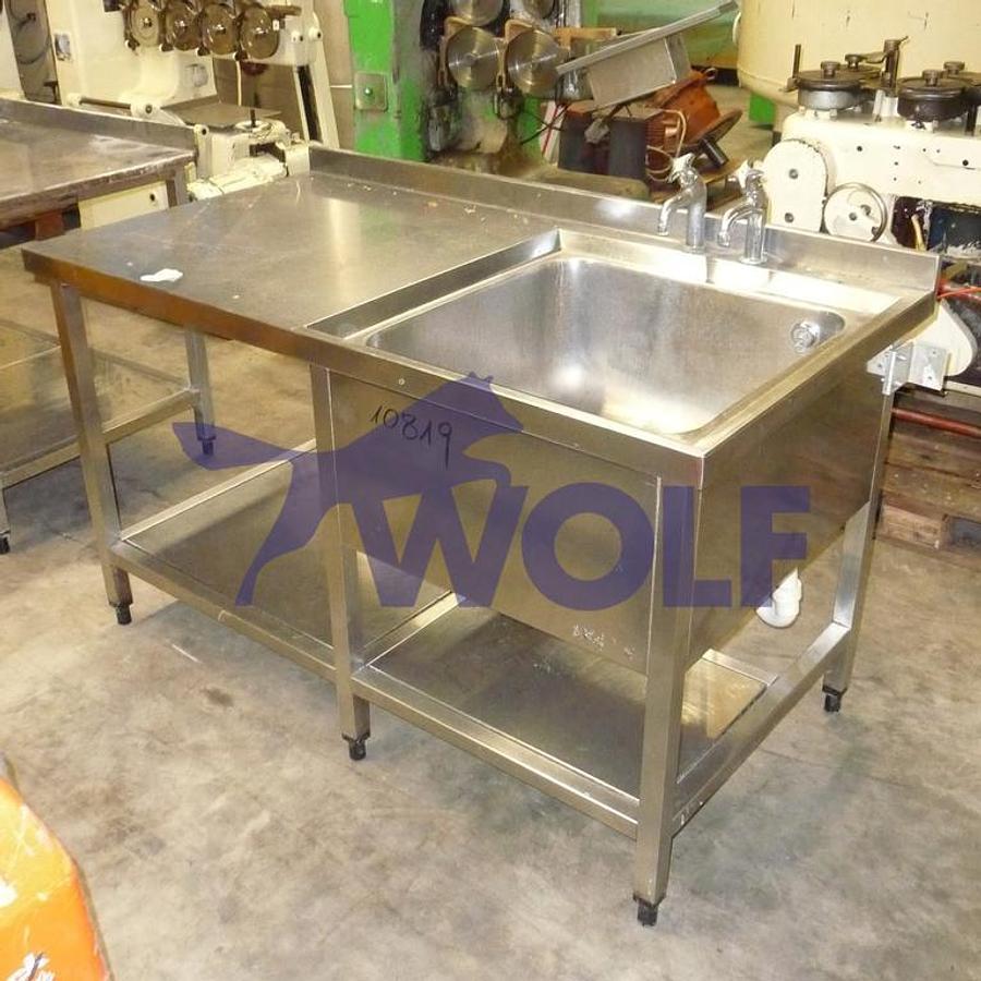 Gebraucht Edelstahl-Waschbecken HAAS+SOHN - ca. 1.200 x 800 mm