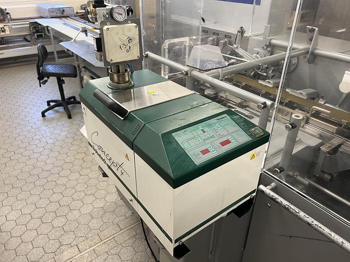 Gebraucht Tafelpackmaschine SIG Type DSN mit Heißleimgerät, Baujahr 2001