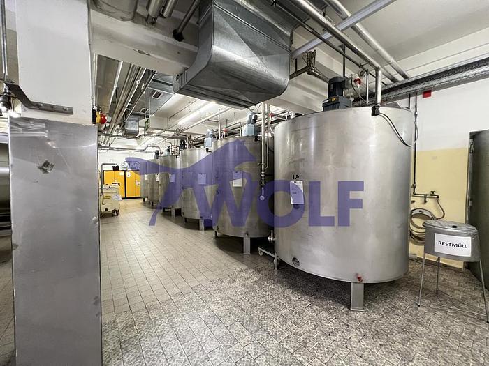 Used Edelstahl-Rührwerksbehälter VANA - Type RW-5000 mit ca. 5.000 Litern Inhalt, 1990.