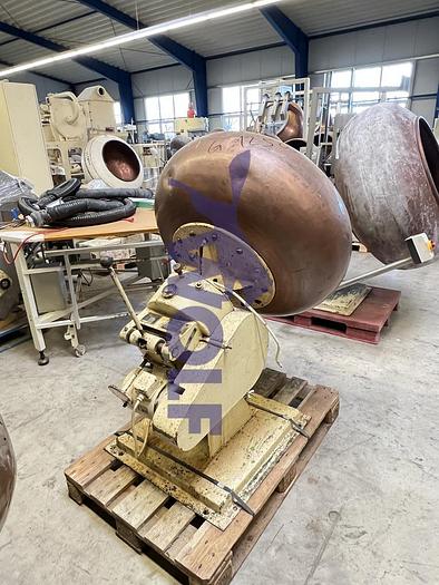 Used copper coating pan WALTER - BRUCKS model 11 , capacity approx. 50 kg