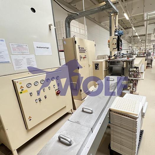 Gebraucht Krokantanlage CHOCOTECH - mit 3 Kochern und Formstrecke, bestehend aus: