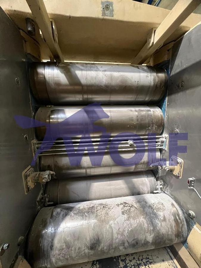 Usado Fünfwalzwerk Fabrikat BÜHLER - Type SFG-1000 mit ca. 1000 mm Walzenbreite.