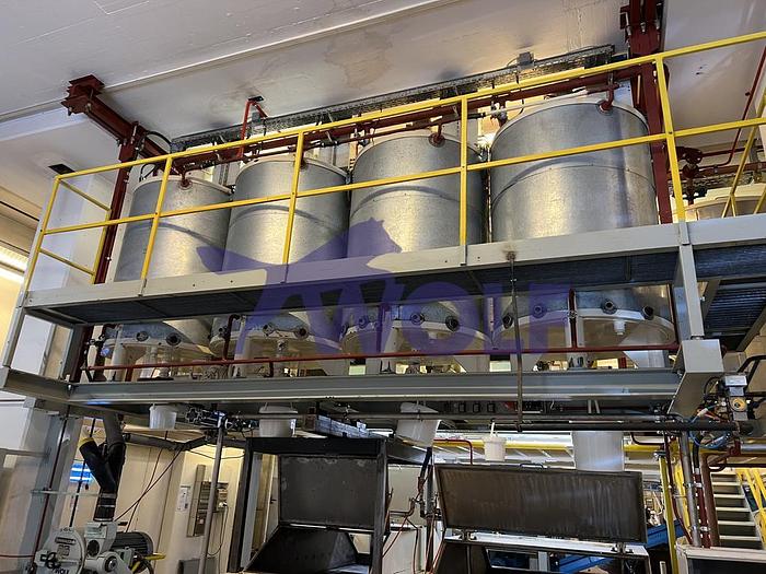 Gebraucht Rührwerksbehälter (12) THOUET - Type RW-1000 mit ca. 1.000 kg Inhalt.