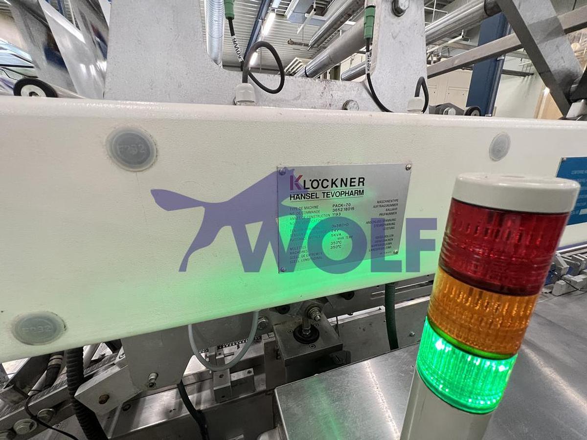 Gebraucht Horizontal-Schlauchbeutelpackmaschine KLÖCKNER - TEVOPHARM Type Pack-70 mit Produkteinlauftisch TB