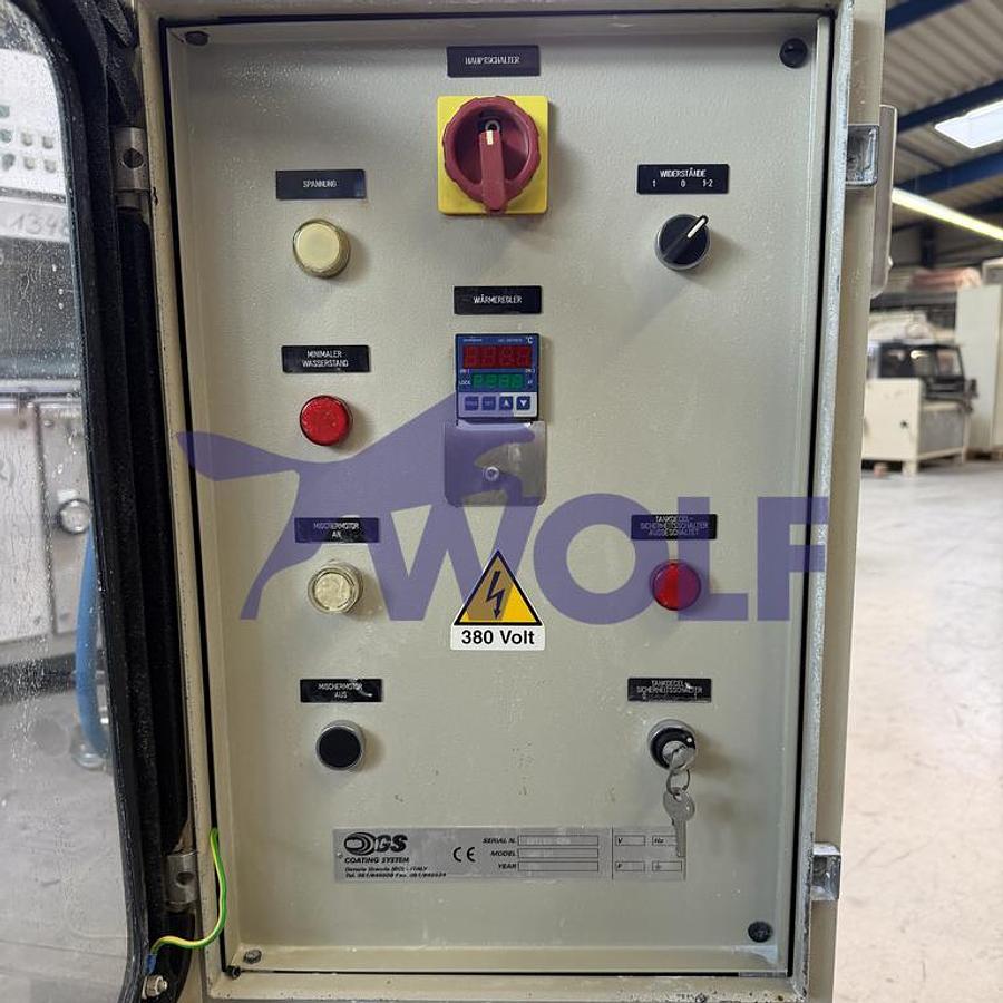 Gebraucht Edelstahl-Behälter GS-COATING SYSTEM - Modell CAR-200 mit ca. 200 Litern Inhalt.