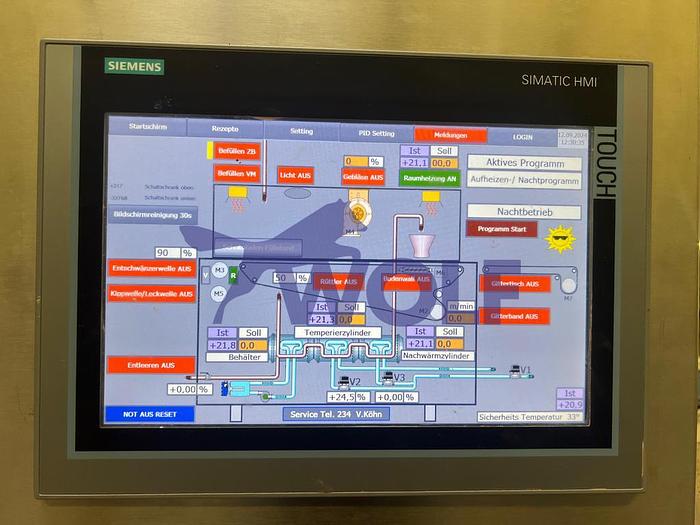 Used Überziehmaschine SOLLICH - Type TS-820, mit eingebauter Temperierung.
