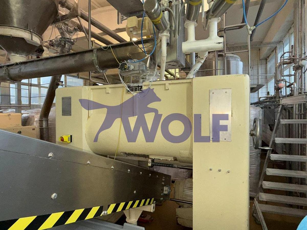 Gebraucht Zweiwellen-Ausstoß-Mischkneter BEETZ - Type MK-2/500 mit ca. 500 kg Nutzinhalt.