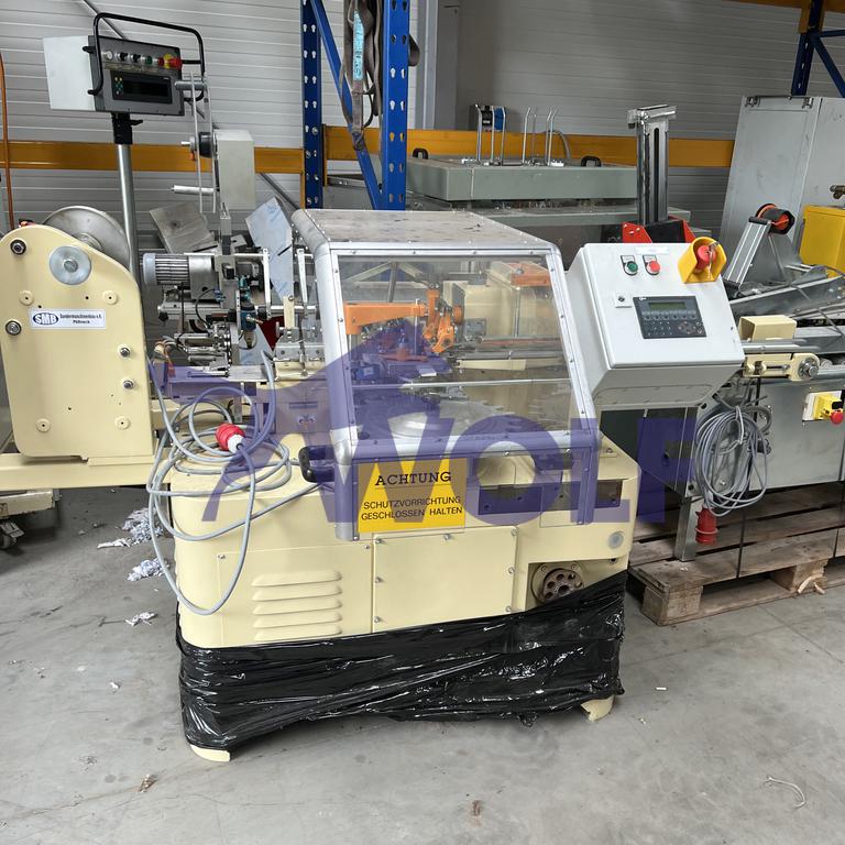 Gebraucht Stannioliermaschine RASCH - Type RK, für Flachboden-Artikel.