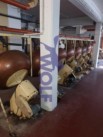 Used copper coating pan WALTER - BRUCKS model 11-S , capacity approx. 50 kg