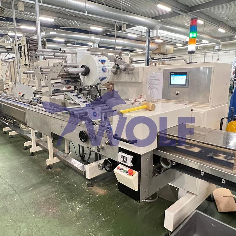 Gebraucht Horizontal-Schlauchbeutelpackmaschine KLÖCKNER - TEVOPHARM Type Pack-70 mit Produkteinlauftisch TB