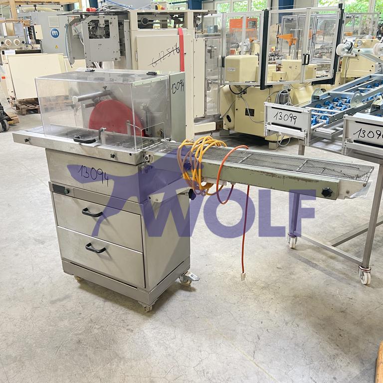 Used NIELSEN enrobing machine - with 180 mm working width and measuring wheel.