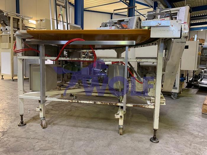 Used 90° curved table TARGET - approx. 1,000 mm working width