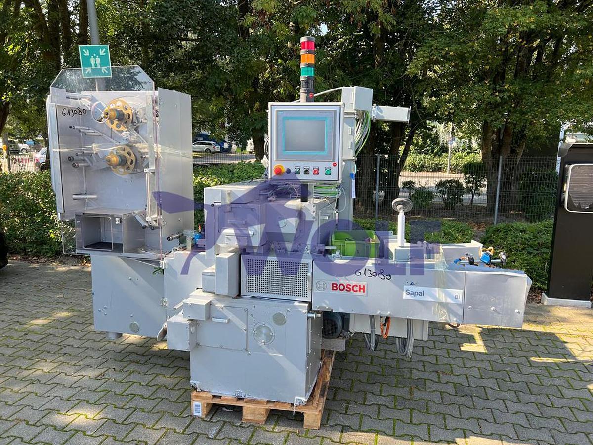 Gebraucht Napolitain-Wickelmaschine BOSCH-SAPAL - Type BI-b2 mit Zuführung AS1, Baujahr 2007.