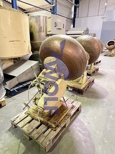 Used copper coating pan WALTER - BRUCKS model 11-S , capacity approx. 50 kg
