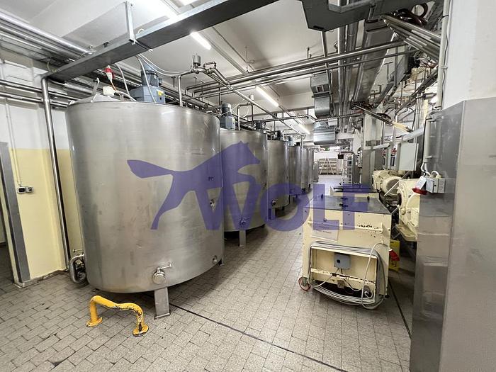 Used Edelstahl-Rührwerksbehälter VANA - Type RW-5000 mit ca. 5.000 Litern Inhalt, 1990.