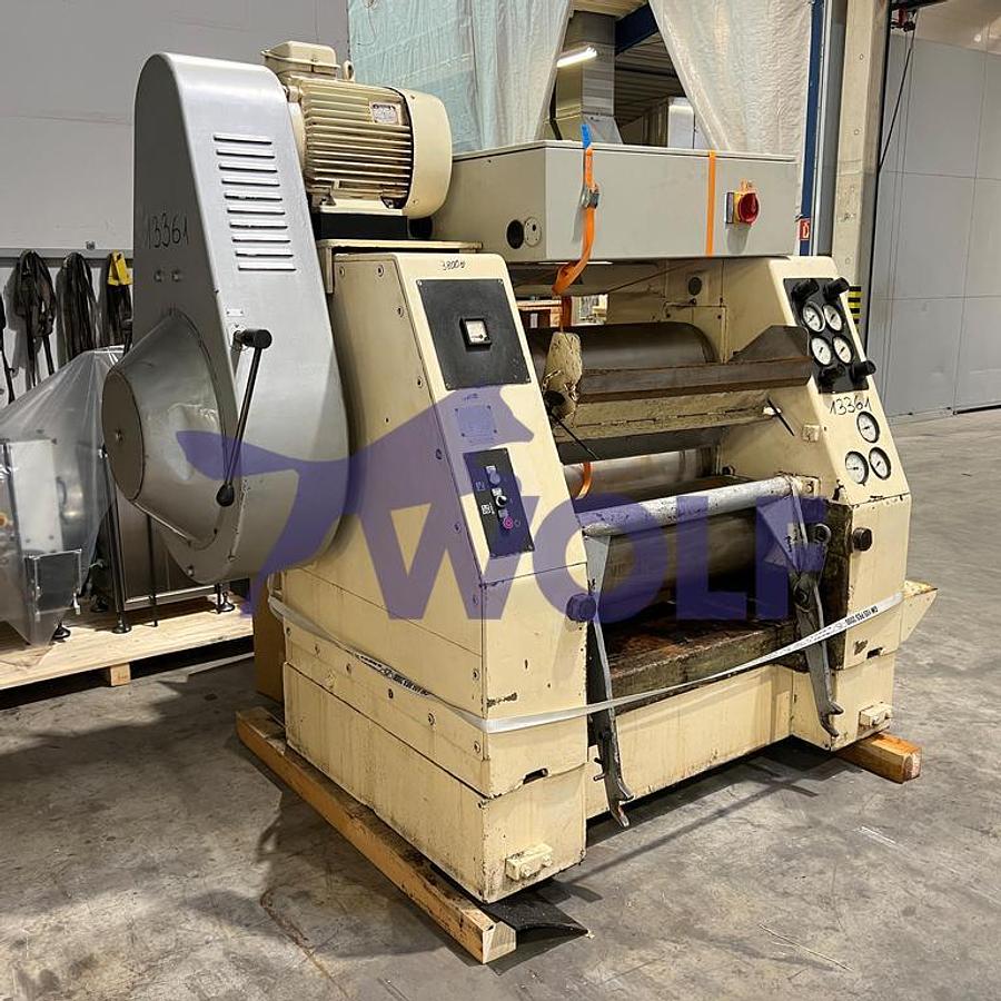 Used Steel three-roll mill NAGEMA - Type 813/1.2 with approx. 800 mm working width.