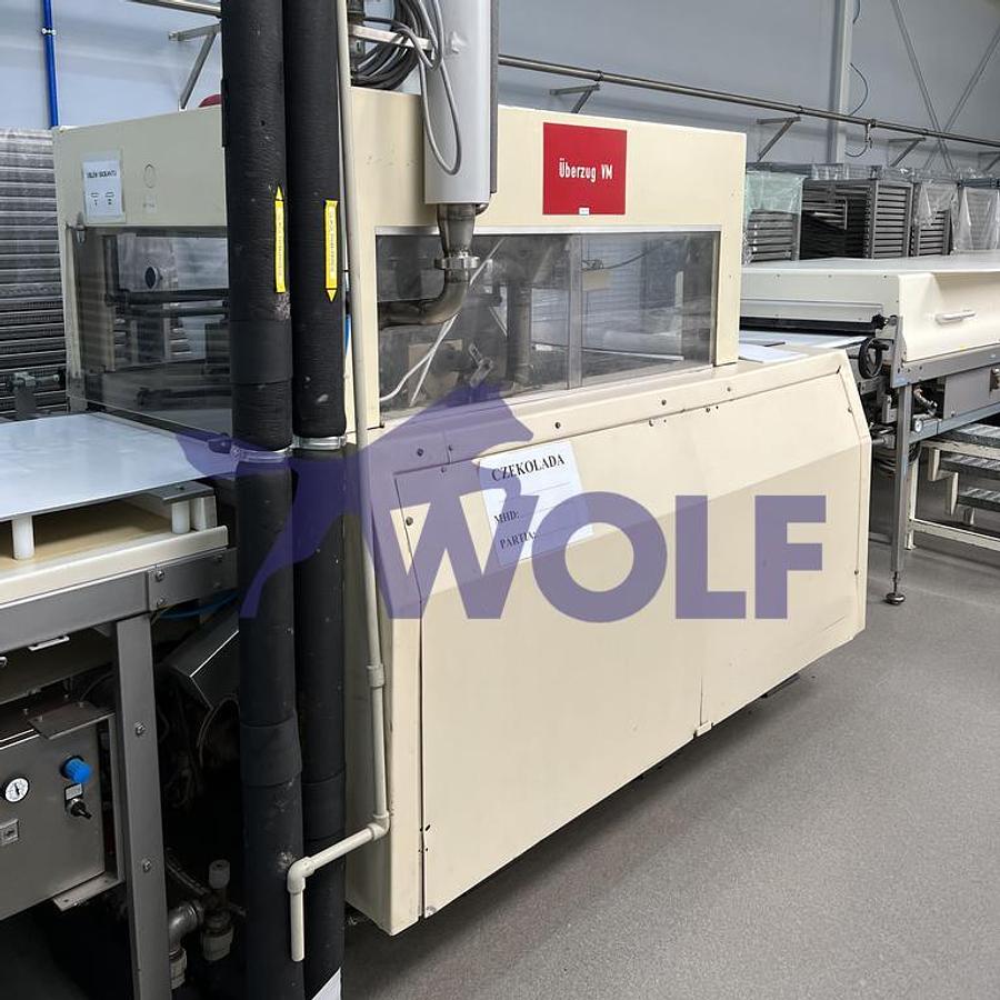 Used enrober SOLLICH - Typ TS-820, mit eingebauter Temperiereinheit.