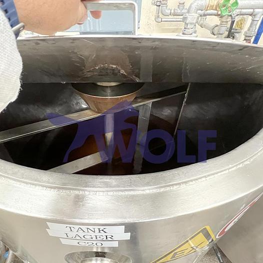 Used Edelstahl-Rührwerksbehälter VANA - Type SRB-1000 mit ca. 1.000 Litern Inhalt.