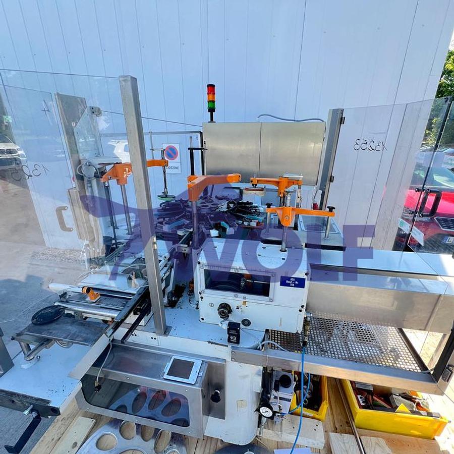 Gebraucht Stannioliermaschine RASCH - Type RG für Bodenfaltung, Baujahr 1993.