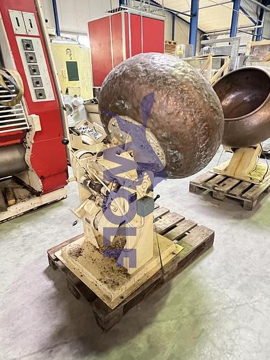 Used copper coating pan WALTER - BRUCKS model 8 , capacity approx. 100 kg
