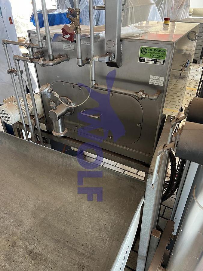 Used LEHMANN laboratory ball mill - Type FML-2, built in 2011, on a work table.